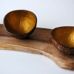 DIY – Coconut Shell Bowls on Wooden Base